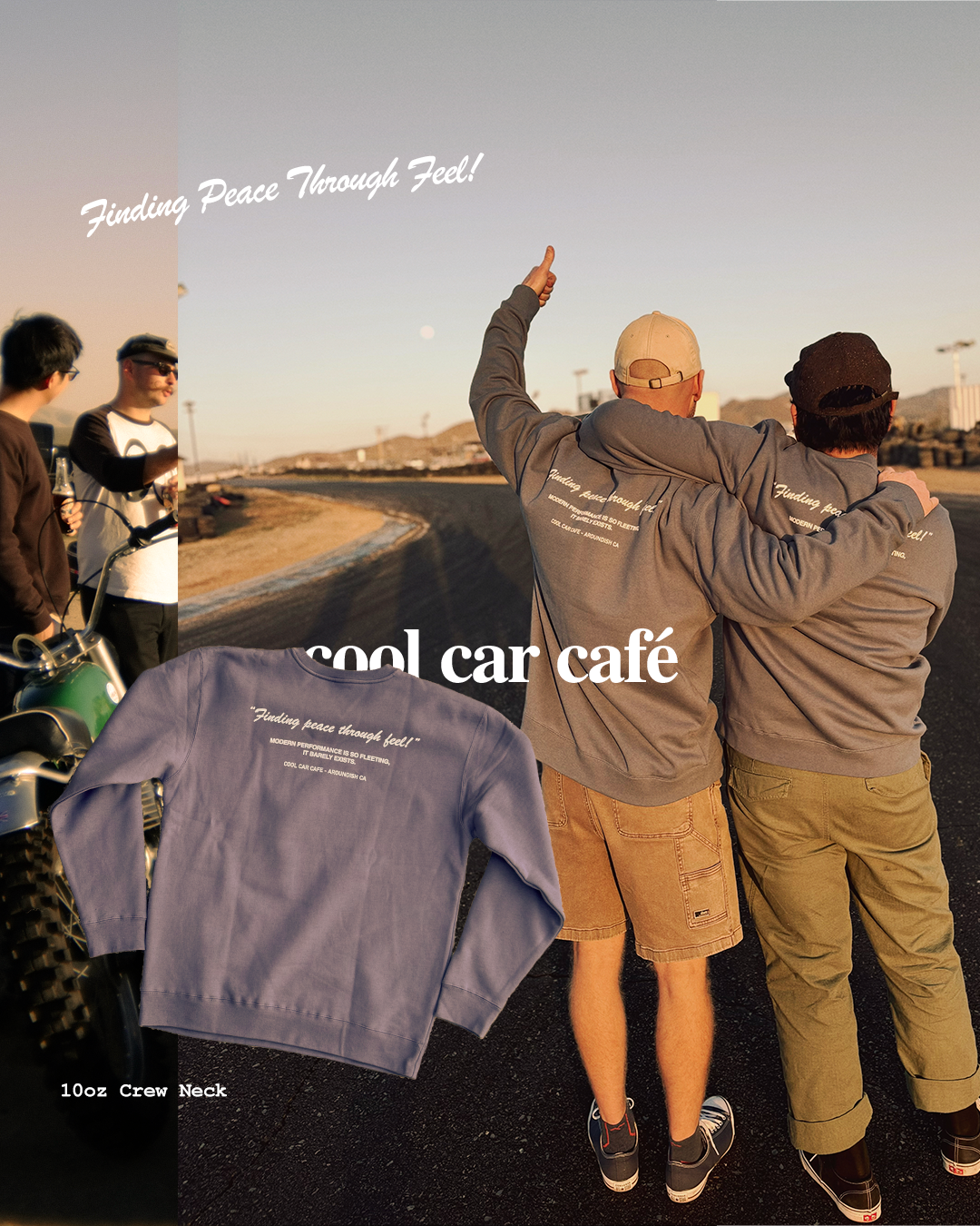 10oz Crew Neck Finding Peace Through Feel