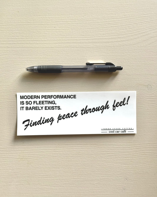 Finding Peace Through Feel Slap Sticker 7"x2"